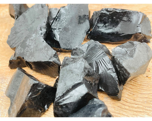 Obsidienne noire naturelle, cristal de guérison, pierre brute non taillée pour la décoration intérieure, Feng Shui, porte-bonheur amoureux - Product Image 4