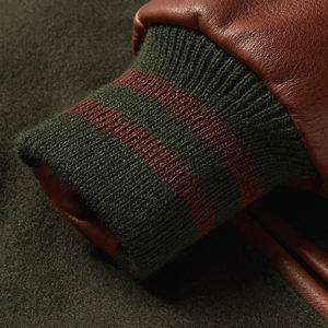 Blouson aviateur en toile vintage avec logo personnalisé pour hommes séchage rapide chenille broderie coupe ample - Product Image 6