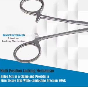 Pinzas Rochester de 6.5 Pulgadas, Rectas y Curvas, de Acero Inoxidable, Instrumentos Quirúrgicos Manuales, Pinzas Hemostáticas Médicas con Certificación CE - Product Image 2