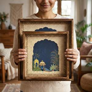 Plateau de service carré en bois laqué - Design écologique de luxe pour la maison, la cuisine et l'extérieur - Product Image 4