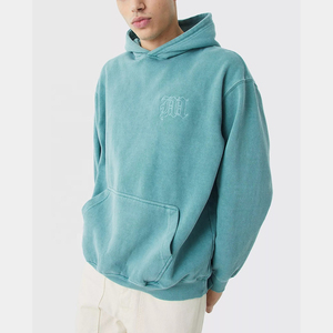 OEM Winter Vintage Washed <b>Plain</b> <b>Grey</b> Customized Color Men's Fleece <b>Hoodies</b> Heavy GSM Cotton Windproof High Quality Custom Men's - Product Image 1