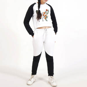 Ensemble de survêtement unisexe 100% coton Pantalon de survêtement à capuche Jogger & Pantalon cargo avec cordon élastique 2 pièces Survêtements - Product Image 3