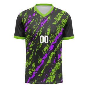 Maillots de football légers 100% polyester, hauts de maillot, col en V, respirants, séchage rapide, vêtements de sport, maillot de football pour adultes - Product Image 2