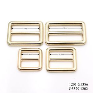 <span class=keywords><strong>Boucle</strong></span> coulissante réglable en métal plat doré avec logo personnalisé, 38 mm 50 mm, pour sangle de sac, type Tri-Glide avec barre centrale de rupture - Product Image 4