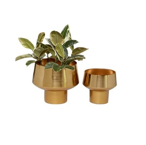 Floreros antiguos de cobre Precios al por mayor Maceta de metal Personalizar Hierro Antiguo conjunto de 3 macetas y jarrones de metal Deco - Product Image 3