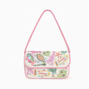 Sac à Bandoulière Perlé d'Inspiration Marine Fait Main, Sac à Main de Plage pour Femme, Cabas Bohème, Sacoche d'Été Tendance pour le Voyage, Design Personnalisé - Product Image 1