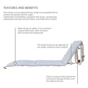 L'<span class=keywords><strong>angle</strong></span> réglable s'adapte à diverses postures, la conception pliable permet d'économiser de l'espace, personnalisable pour l'extérieur, la plage-fonctionnelle et flexible. - Product Image 4