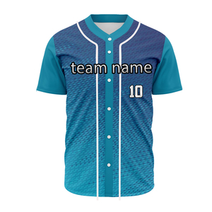 Maillot de baseball 100% polyester en taille adulte, maillot personnalisé, couleur unie, uniforme de baseball pour équipe sportive, maillot de haute qualité OEM - Product Image 4