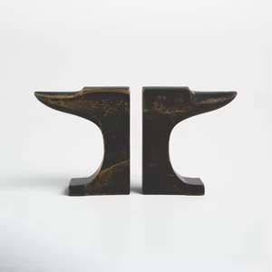 Sujetalibros decorativo de colección de cabeza de caballo niquelado para estantes de sujetalibros de Metal negro decorativos para el hogar - Product Image 4