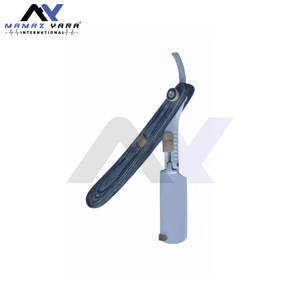 Navaja de Afeitar Profesional Negra y Blanca para Barbería, Corte Recto, Afeitado, Cuchilla para Cortar Cabello, Bigote y Cejas - Product Image 4