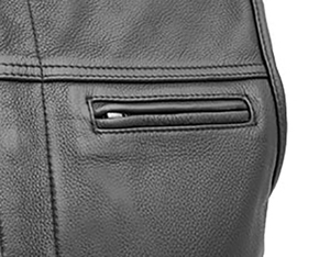 Chaleco de Cuero Vintage para Hombre, con Cierre de Cremallera, Impermeable, Reversible, Ecológico, Ligero, Estampado, para Invierno - Product Image 6