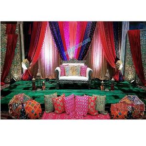 Punjabi-Escenario nocturno para DJ, decoración de escenario para bodas, colorido, con diseño de ohndi - Product Image 1