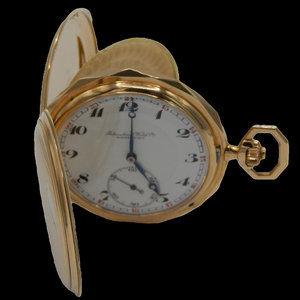 14k oro massiccio Schaffhausen per orologio da tasca IWC-stile antico in ottime condizioni con movimento meccanico in metallo ottone - Product Image 2