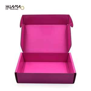 Boîte d'expédition en carton ondulé brillant, rouge, personnalisée, laminée et brillante, pour l'emballage de vêtements, de cadeaux, de cosmétiques et d'articles ménagers - Product Image 5