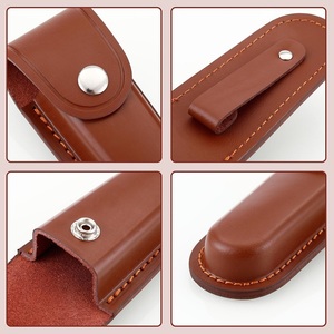 Longue gaine en cuir faite à la main personnalisée pour couteau pliant couteau de poche gaine en cuir - Product Image 5
