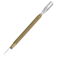 Pousse-cuticules professionnel double face de qualité supérieure, avec embout réversible, fabriqué en acier inoxydable de qualité supérieure