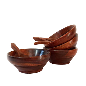 ชามไม้จัดเก็บผลไม้ที่ทนทานสำหรับตกแต่งห้องครัวดีไซน์แบบทุบ - Product Image 4