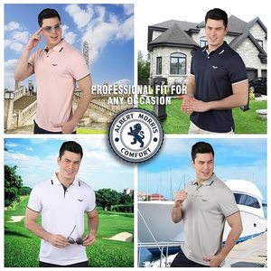 Camiseta de Hombre de Punto de Viscosa/Algodón con Logotipo Personalizado de Alta Calidad, Secado Rápido, Transpirable, Corte de Golf - Product Image 6
