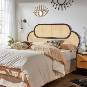 Cabecero de mimbre negro, cabeceros de ratán natural, venta al por mayor, cabeceros de cama decorativos de dormitorio hechos a mano de alta calidad - Product Image 5