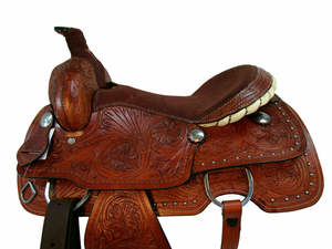 Type anglais de haute qualité en cuir de cheval Western Show baril Trail selle accessoires d'équitation portables - Product Image 2