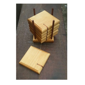 Stylish wooden coasters with modern designs perfect for contemporary modern decor at wholesale price - Product Image 1