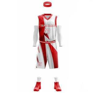 Maillots de basket-ball réversibles sublimés personnalisés ensembles d'uniformes imprimés en polyester à séchage rapide pour hommes - Product Image 1
