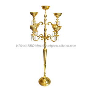 Candélabre artisanal à 7 bras avec bol bougeoir pour la maison mariage anniversaire saint valentin célébrations de noël - Product Image 2