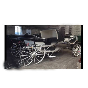 Black Vis a Vis Horse Drawn Buggy New Black Vintage Horse Carriages Victoria Horse Drawn Phaeton Carriage Fabricantes - Product Image 1