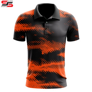 Vente en gros, polos originaux en polyester sublimation, polos à manches courtes avec broderie de logo personnalisé pour hommes et femmes - Product Image 3