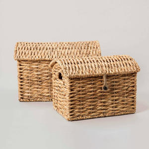 Cestas de Jacinto de Agua al por Mayor, Cesta de Mimbre Natural, Cestas Tejidas Estilo Playa para Decoración de Habitaciones Infantiles - Product Image 6