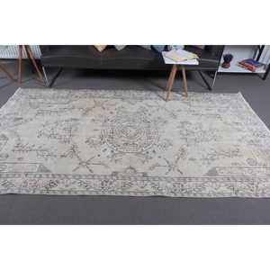 พรมวินเทจขนาด 4.8x8.6 ฟุต พรมตุรกี พรมขนสัตว์ขอบสีขาว - Product Image 3