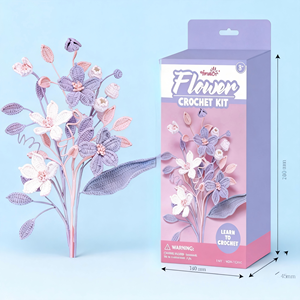 <span class=keywords><strong>Kit</strong></span> di Materiali per Uncinetto Personalizzato OEM/ODM all'Ingrosso, <span class=keywords><strong>Kit</strong></span> per Principianti per Realizzare Bouquet di Fiori all'Uncinetto - Product Image 2