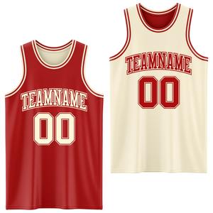 Directly From the Brand Engro Sports Custom Reversible <b>Red</b> Double Side Sublimation Basketball <b>Suit</b> Jersey - Product Image 1