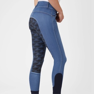 New Premium Design Equestrian Clothing Custom Manufacturing on Technical Denim Pants Horse Riding Breeches With Full <b>Seat</b> Grip - Product Image 2