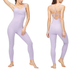 Combinaison de yoga durable pour femmes top designs respirant anti-rides combinaison de yoga avec logo personnalisé/couleur à prix réduit - Product Image 1