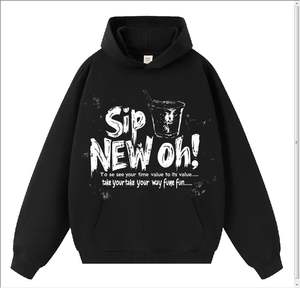 เสื้อมีฮู้ดลำลองแบบสวมหัวสำหรับผู้ชาย, เสื้อผ้าคอตตอนผ้าฟลีซให้ความอบอุ่นระบายอากาศได้ดีทันสมัยทันสมัยและทันสมัยซิปปกติสำหรับฤดูหนาว300กรัม - Product Image 1