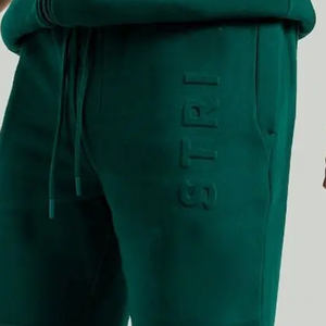 100% coton français Terry Tech polaire en relief Shorts pour hommes/logo en relief streetwear été grande taille hommes Shorts - Product Image 6