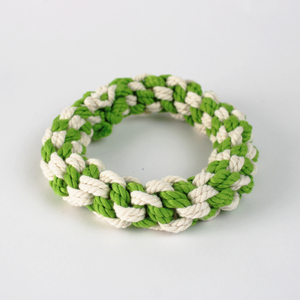 Jouet de tirage à double anneau pour chiens en coton naturel, idéal pour les exercices de rapport, de traction et de résistance, Vietnam - Product Image 5