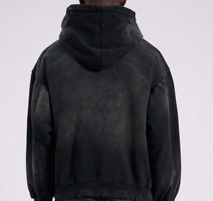 Ensemble de survêtement personnalisé pour homme en molleton 100% coton, effet délavé à l'acide, effet délavé au soleil, broderie personnalisée, effet vieilli - Product Image 4