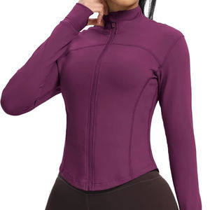 Women's Full Zip <b>Racer</b> <b>Jacket</b>-Athletic Fitness Gym Yoga Sport <b>Jacket</b> with Stripe & Embroidery Waterproof Breathable - Product Image 2