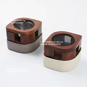 Quemador de incienso de madera hecho a mano para quemador de Bakhoor de cuero de madera aromático Bukhoor Mubkhar - Product Image 1