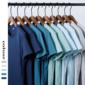 T-shirt uni sur mesure T-shirt noir T-shirt pour homme 100% T-shirt uni pour homme Vente en gros T-shirt de haute qualité personnalisé - Product Image 2