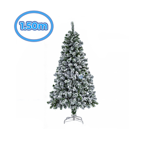 Albero di Natale Artificiale Verde Innevato di Alta Qualità con Base in Metallo, 1,50m 1,80m 2,10m, per Decorazioni Interne ed Esterne - Product Image 2