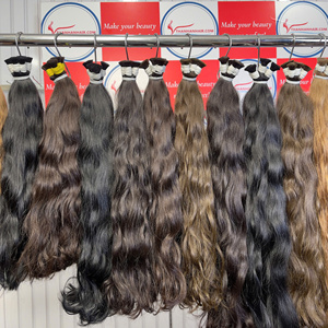 Cheveux de qualité supérieure Vague naturelle En vrac non transformés Cheveux humains vierges Extensions de cheveux russes Prix de gros de l'usine - Product Image 1