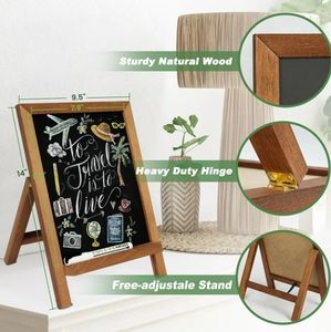 Letrero de pizarra de mesa marrón rústico pequeño 10 \ "X 14 \" pizarra magnética no porosa pizarra boda/menú de cocina tablero de corcho - Product Image 2