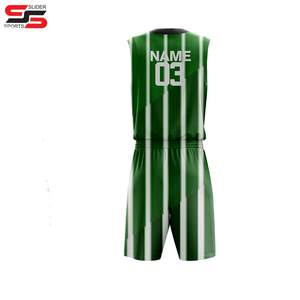 Latest Custom Men's Basketball Uniform with Jersey Shorts Custom <b>Size</b> and Logo Design Sublimation and Plain Basketball Uniform - Product Image 2