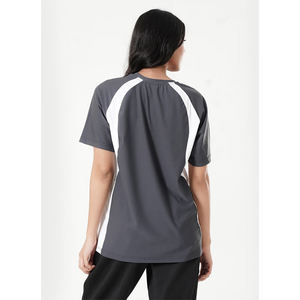 เสื้อยืดสีทึบสำหรับผู้หญิงใส่สบายวัสดุเป็นมิตรต่อสิ่งแวดล้อมผลิตจากโรงงาน - Product Image 3