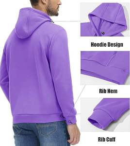 Sudadera con capucha atlética de entrenamiento de lana para hombre de invierno, sudaderas con capucha y sudaderas personalizadas para hombre con logotipo personalizado, Sudadera con capucha de etiqueta privada - Product Image 6