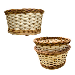 CESTA DE ALMACENAMIENTO DE PAN DE RATÁN personalizable Cesta de mimbre hecha a mano en Vietnam, Base de madera - Product Image 1