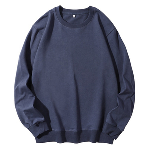 2025 tendance nouvel approvisionnement hommes poids lourd 100% coton sweat à manches longues imprimé uni en plusieurs couleurs - Product Image 6